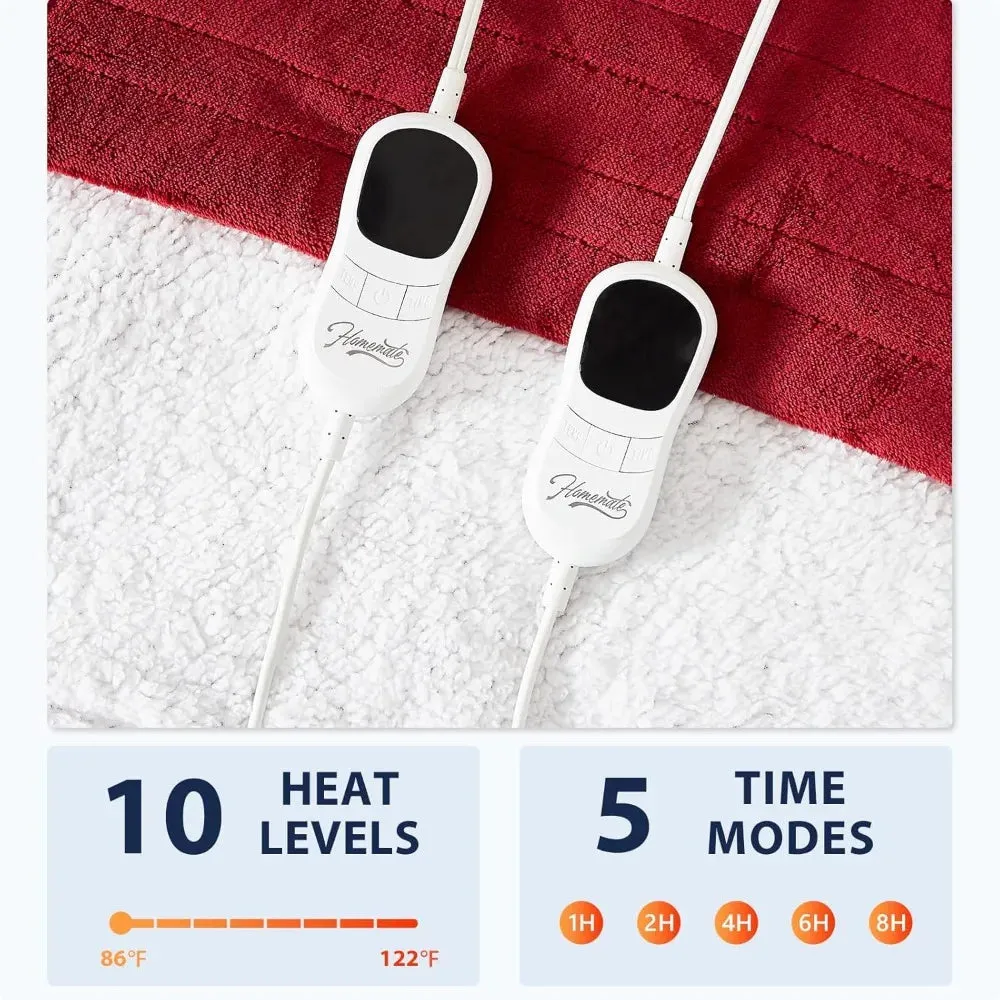 Electric Blankets Heating Blanket Dual Control Automatic Shutdown Thermal Level Thermal Blanket Overheating Protection Flannel