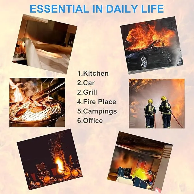 Emergency Fire Blanket, 40' x 40' (Pack of 4), Fiberglass, Multi Scenario Applicability