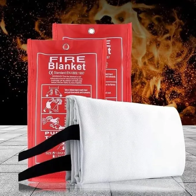 Emergency Fire Blanket, 40' x 40' (Pack of 4), Fiberglass, Multi Scenario Applicability