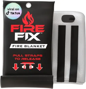 Emergency Fire Blanket for Home & Kitchen | 1-Pack   Mount | Fire Extinguisher for Camping Gear, Car Safety, Hiking, Survival Kit & Welding | Flame Retardant Preparedness Supplies 39" x 39"