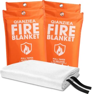 Emergency Fire Blanket,4 Pack,40"x40" Home and Kitchen Fiberglass Fire Blanket