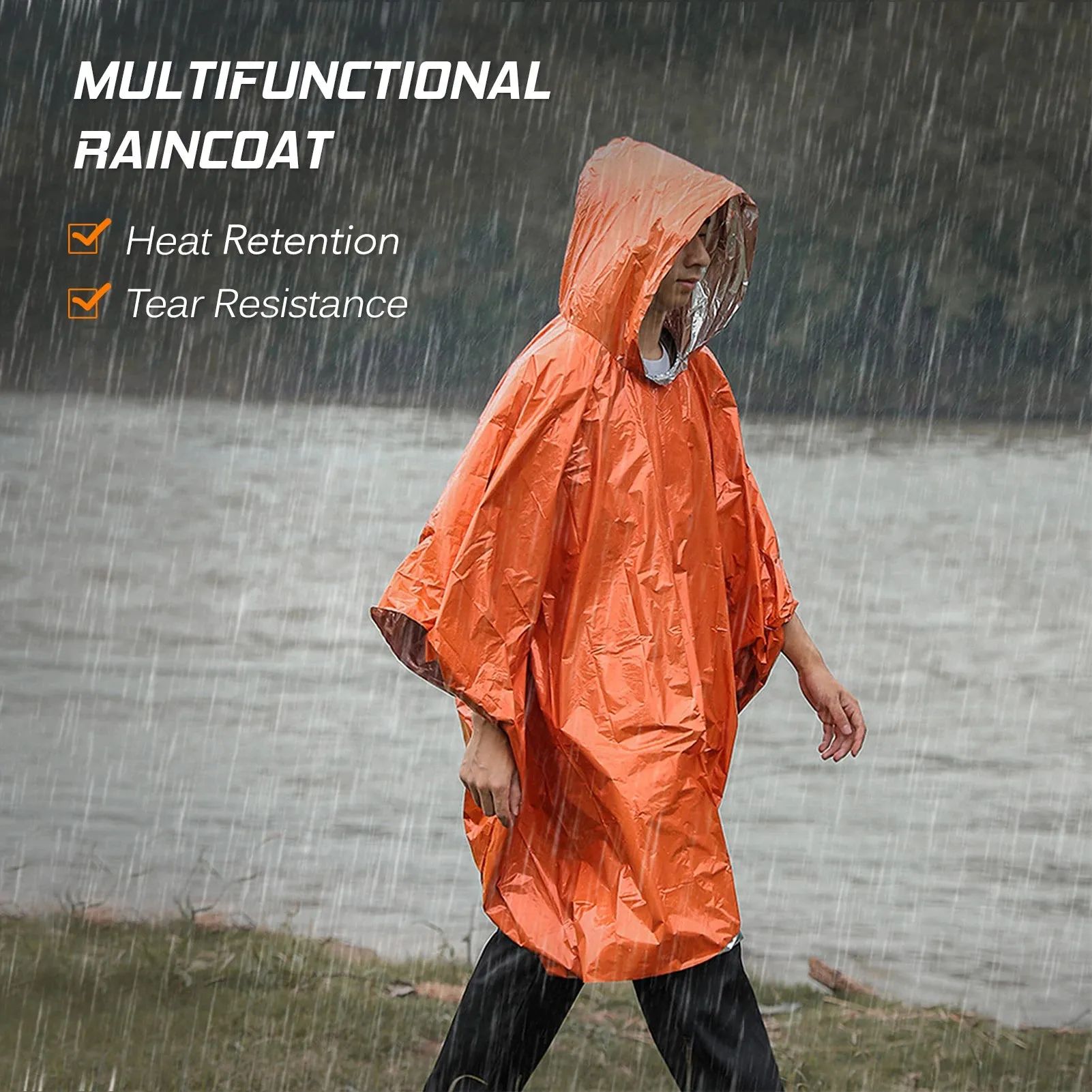 Emergency Rain Poncho /Thermal Blanket