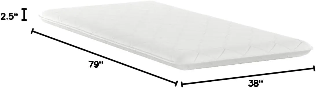 EMOOR Japanese Futon Mattress CLASSE Twin (39x79in) Made in Japan White, Foldable Floor Sleeping Bed Tatami Mat