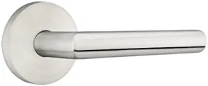 Emtek Passage, Disk Rosette, Stuttgart Lever, Brushed Stainless Steel, LH