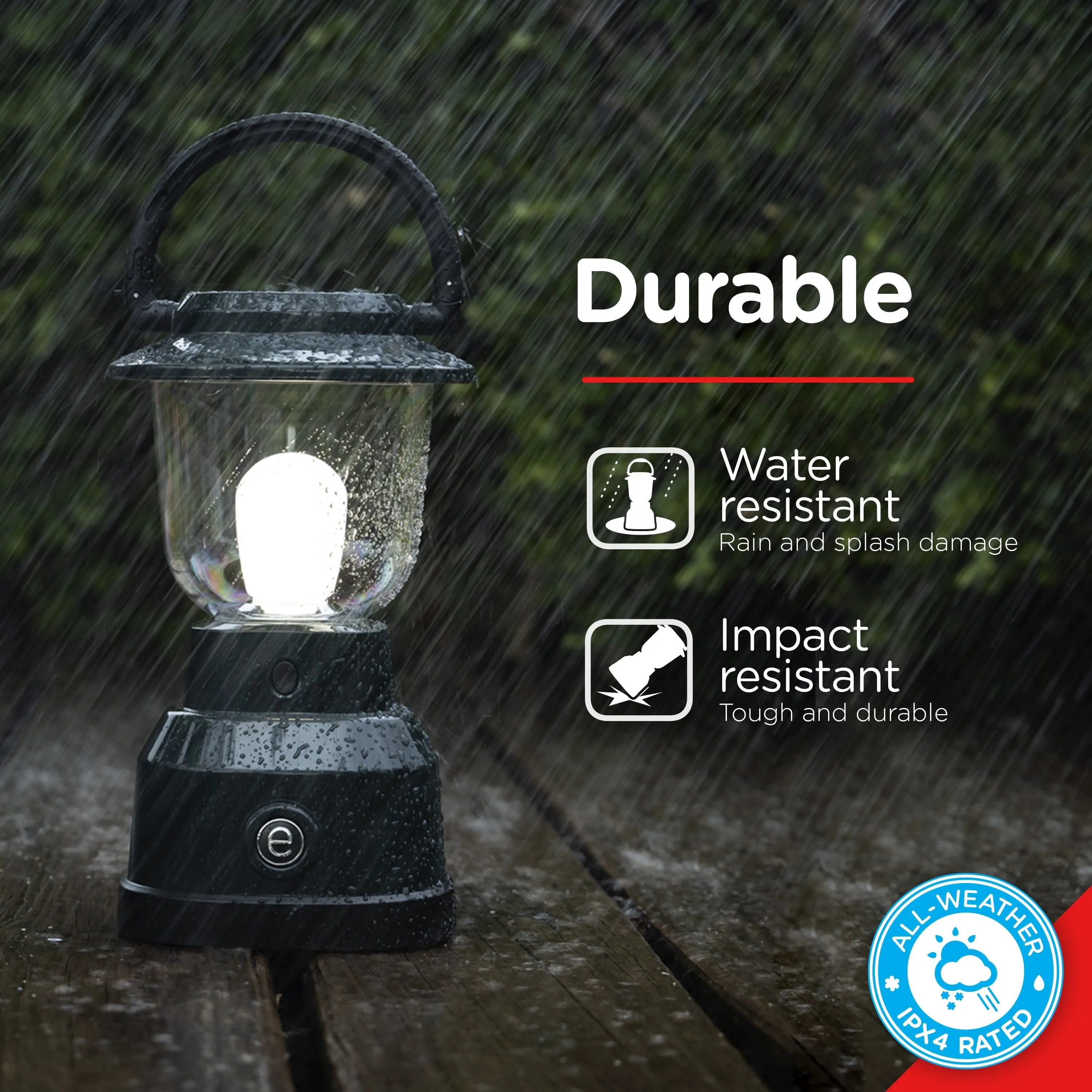 Enbrighten Weather Resistant Dimmable LED Lantern, Green
