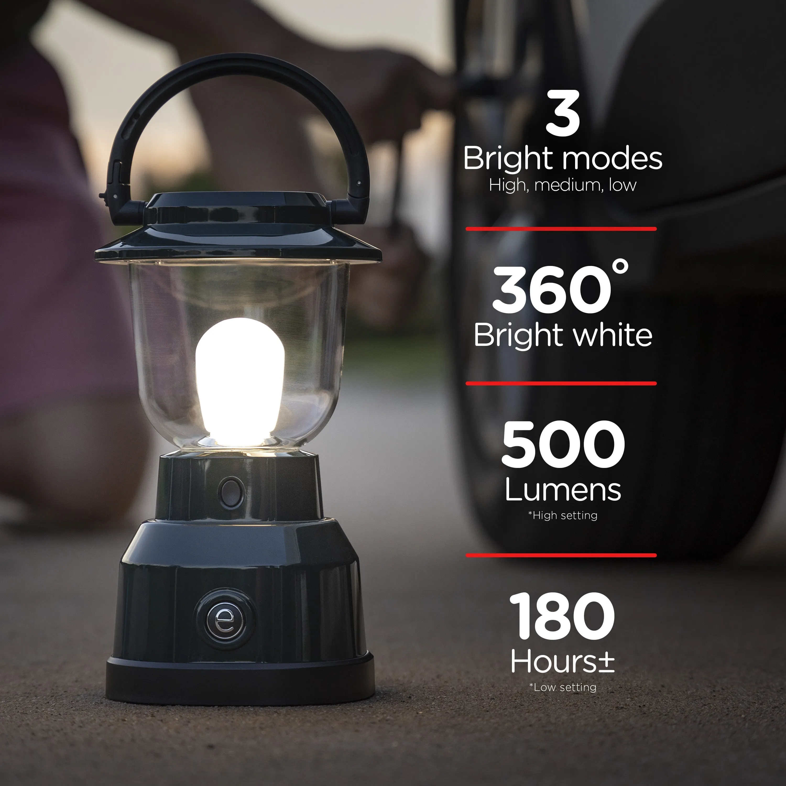 Enbrighten Weather Resistant Dimmable LED Lantern, Green