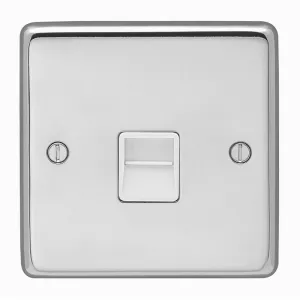 Eurolite Stainless Steel Telephone Master - Polished Stainless Steel (With White Trim)