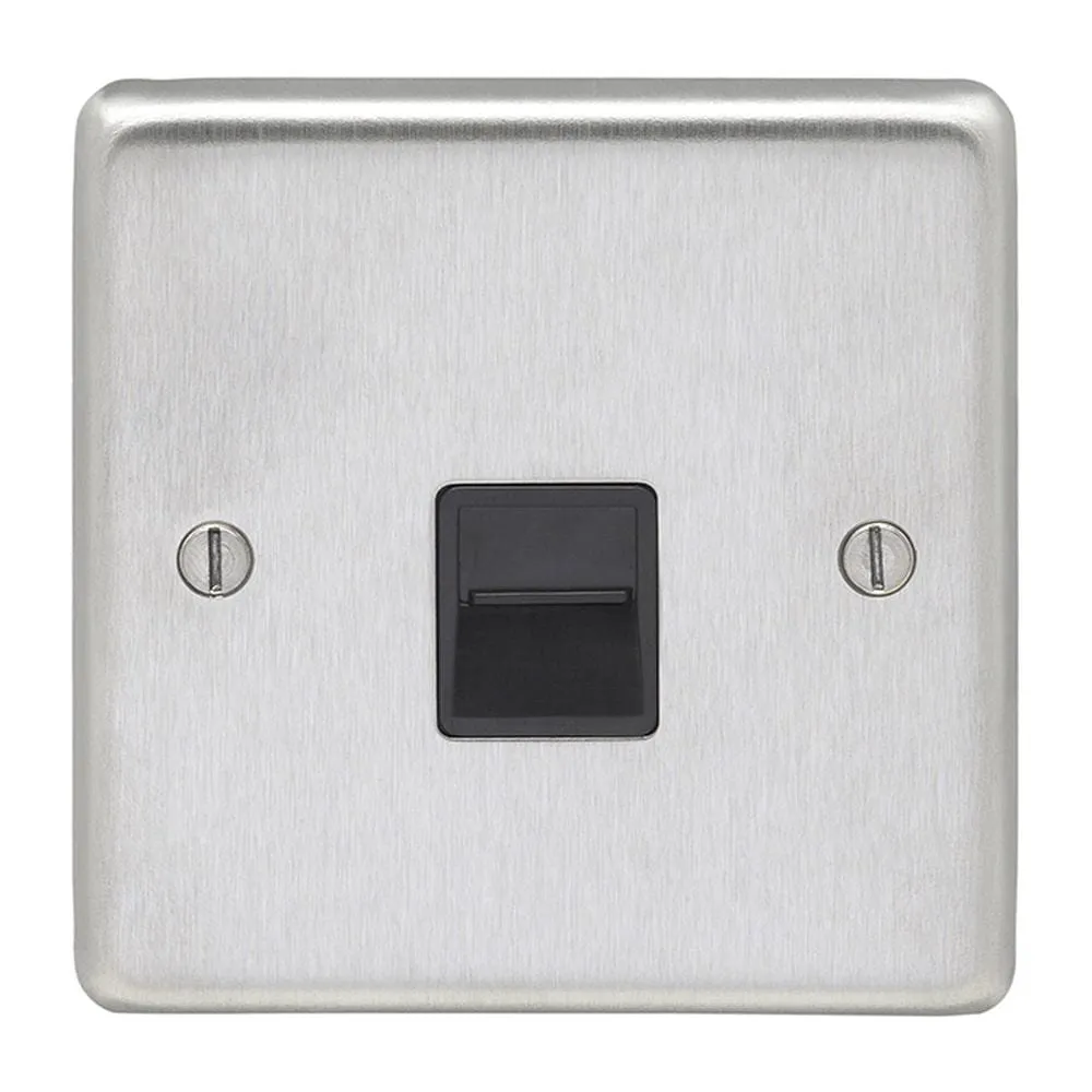 Eurolite Stainless Steel Telephone Master - Satin Stainless Steel (With Black Trim)