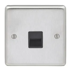 Eurolite Stainless Steel Telephone Master - Satin Stainless Steel (With Black Trim)