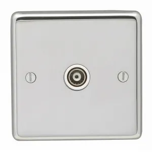 Eurolite Stainless Steel TV - Polished Stainless Steel (With White Trim)