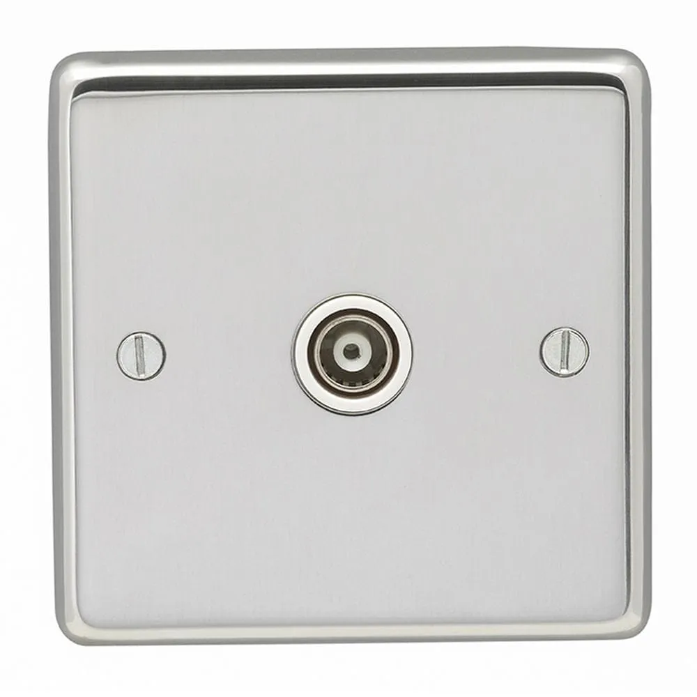 Eurolite Stainless Steel TV - Polished Stainless Steel (With White Trim)