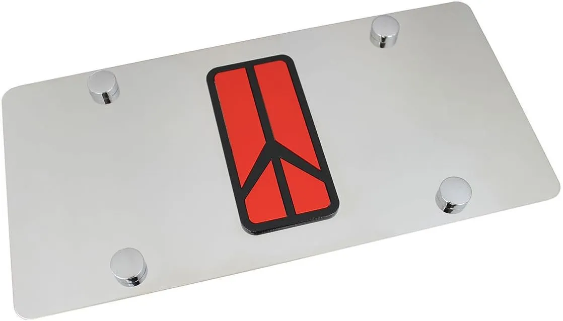 Eurosport Daytona, Inc. Oldsmobile Rocket Logo On Polished Stainless Steel License Plate for Oldsmobile Oldsmobile Rocket