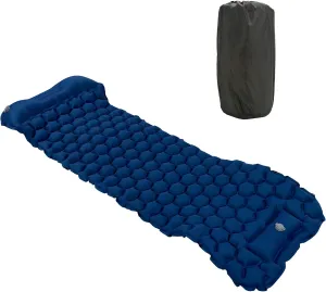EVTSCAN Camping Sleeping Pad Mat Foot Press Inflatable Cushion Mattress for Tent Hiking Travel