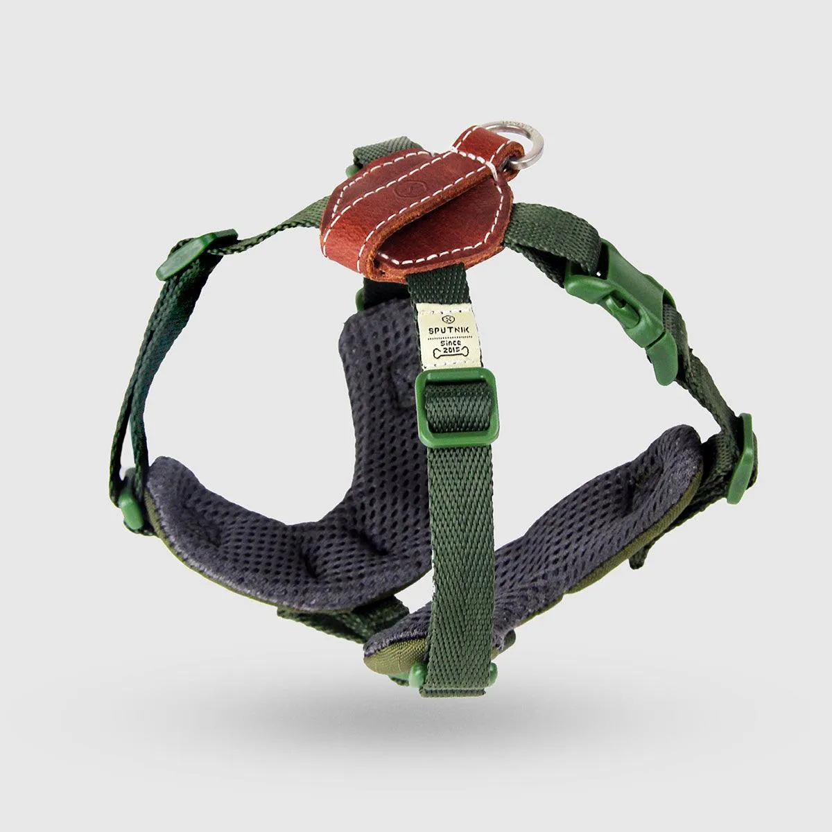 Explore| Adjustable Harness with Leather Green