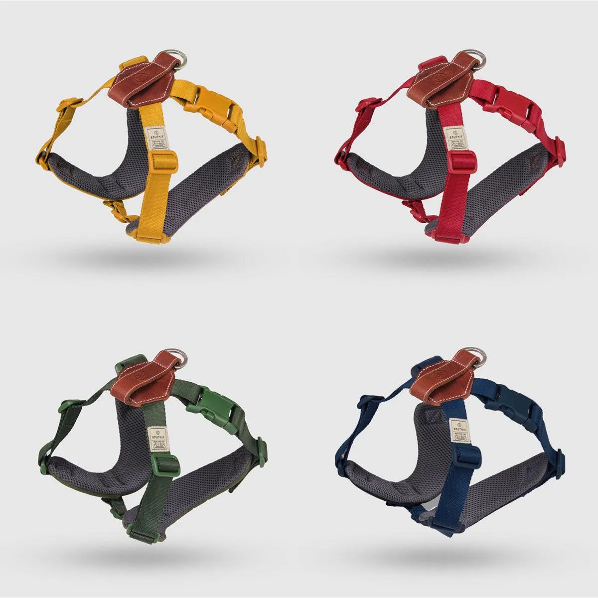 Explore| Adjustable Harness with Leather Green