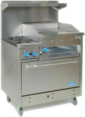 F330-24B Gas 36" Range w/ Raised Griddle-Broiler