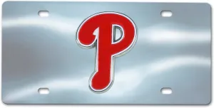 FANMATS 27556 MLB - Philadelphia Phillies 3D Stainless Steel Diecast License Plate