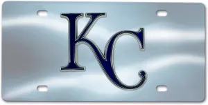 FANMATS 27557 MLB - Kansas City Royals 3D Stainless Steel Diecast License Plate