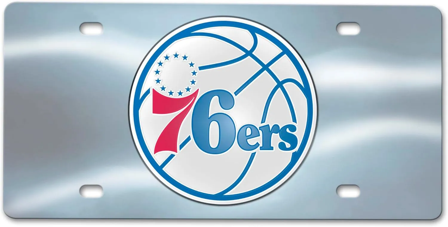 FANMATS 27560 NBA - Philadelphia 76ers Stainless Steel Front License Plate with Large 3D Molded Team Metal Emblem