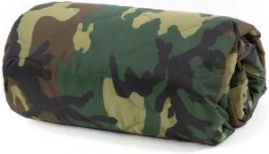 Farm Blue Jungle Camo Army Camping Blanket - Authentic and Improved Woobie Blanket Poncho Liner - Lightweight, Multi-Functional, All Weather, Versatile - Go Backpacking or Car Camping Outdoor