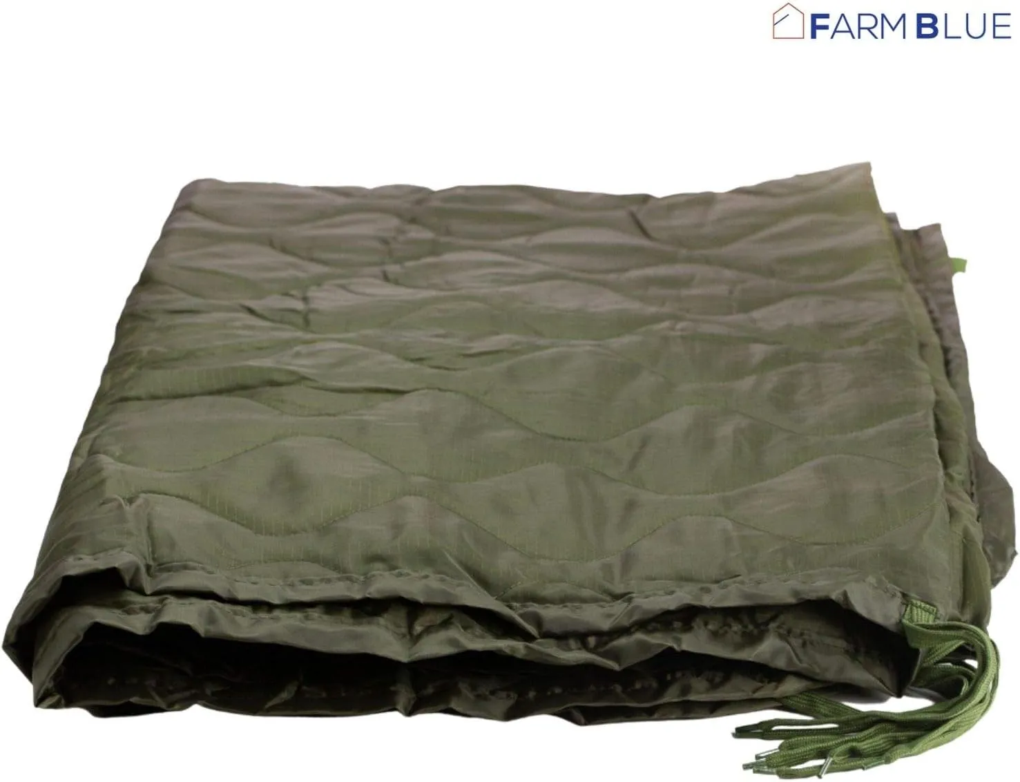 Farm Blue OD Green Army Camping Blanket Tactical Woobie Blanket Poncho Liner - Lightweight, Multifunctional, All Weather Blankets - Camping Gear, Backpacking and More Use - Olive Drab Green