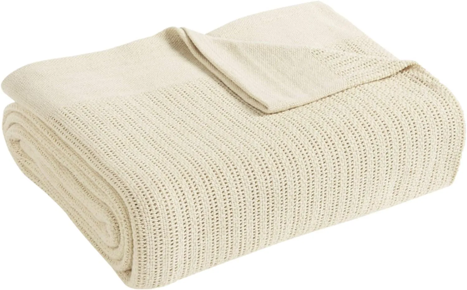 Fiesta - King Blanket, Soft Thermal Cotton Blanket (King, Cream)