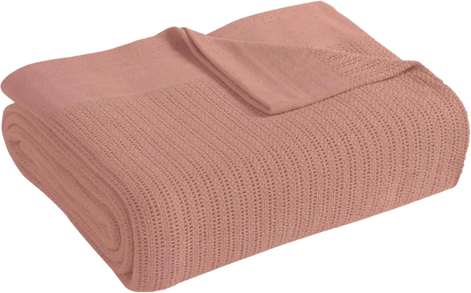 Fiesta - Queen Blanket, 100% Cotton with Thermal Weave, Lightweight & Breathable Cotton Bedding, Ideal for All Seasons (Queen, Peony)
