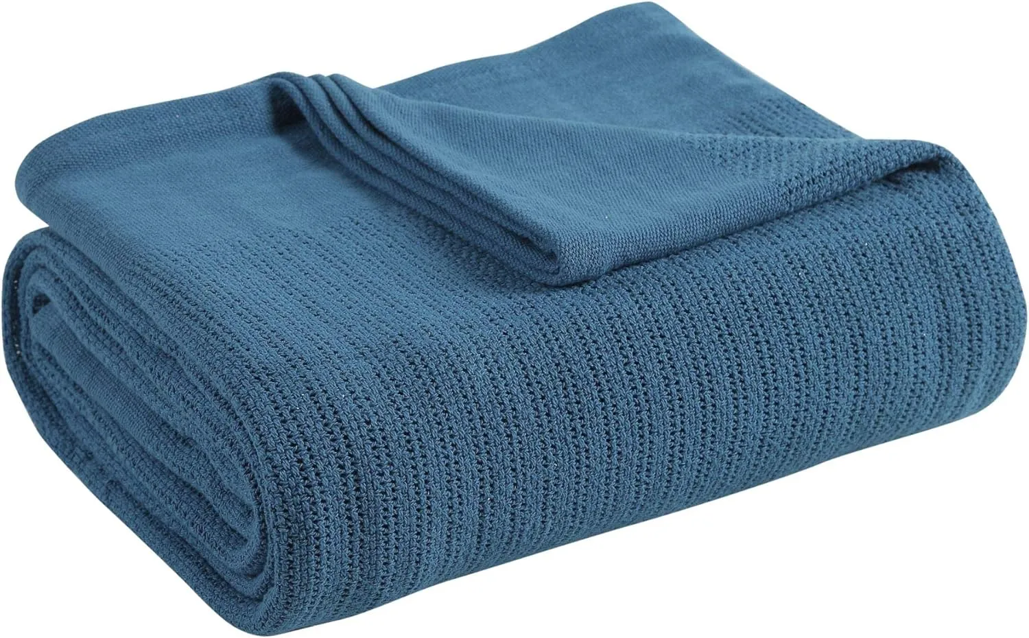 Fiesta - Queen Blanket, Soft Thermal Cotton Blanket (Full/Queen, Lapis)