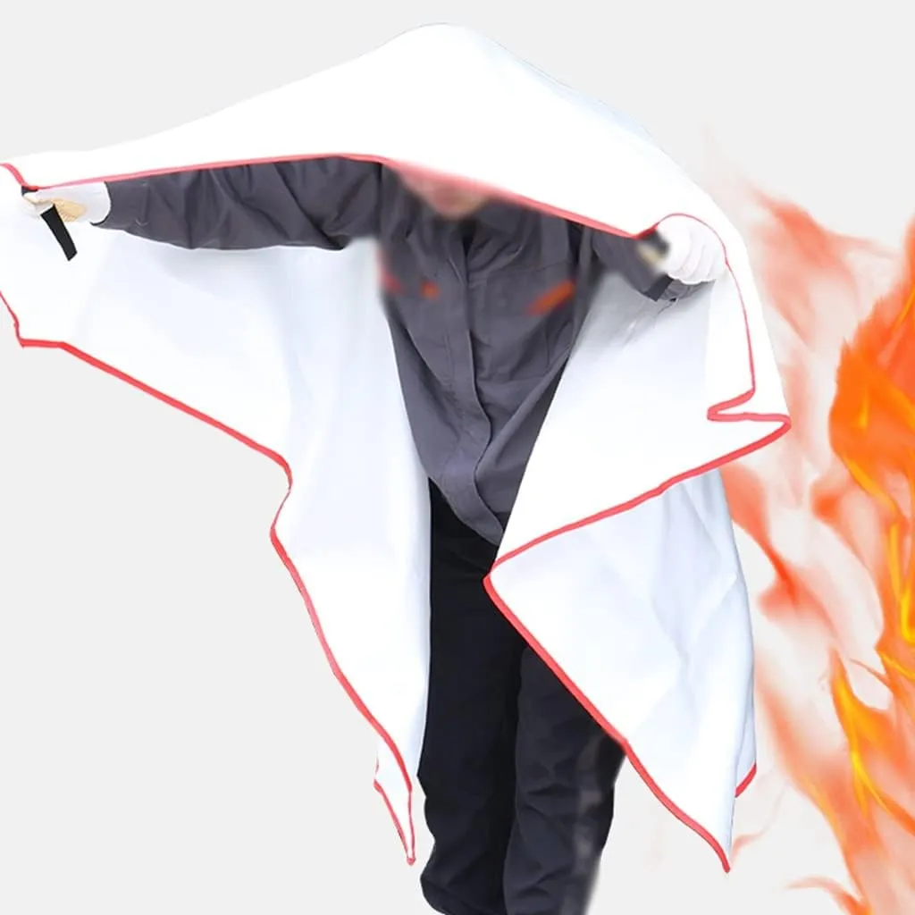 Fire Blanket Fire Retardant Blanket Household Portable Fire Blanket, Emergency Bag Fireproof Blanket, Safety Fire Suppression Blanket, with Transparent Hook   Gloves