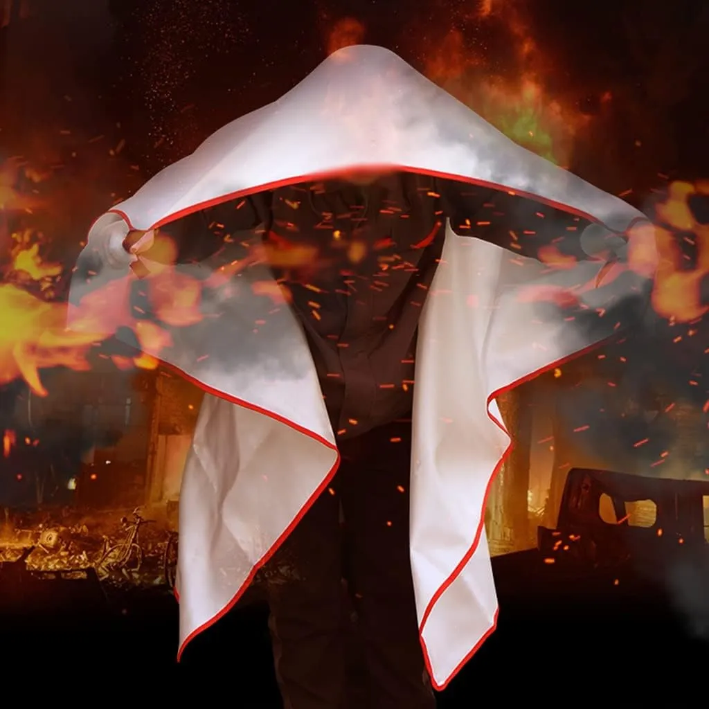 Fire Blanket Fire Retardant Blanket Household Portable Fire Blanket, Emergency Bag Fireproof Blanket, Safety Fire Suppression Blanket, with Transparent Hook   Gloves