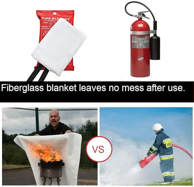 Fire Blanket For Home XXL- 79 x 79 Fire Blankets Emergency For People Fire Retardant Blanket Fire Shelter Large Suppression Fiberglass Kitchen Home Restaurant House Fire Proof Survival Safety Reusable