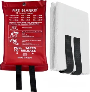 Fire Blankets Emergency for Home,39.4"x39.4" Emergency Fire Blanket for Kitchen Office School Warehouse Car Camping Grill Fireplace. (1 Pack)