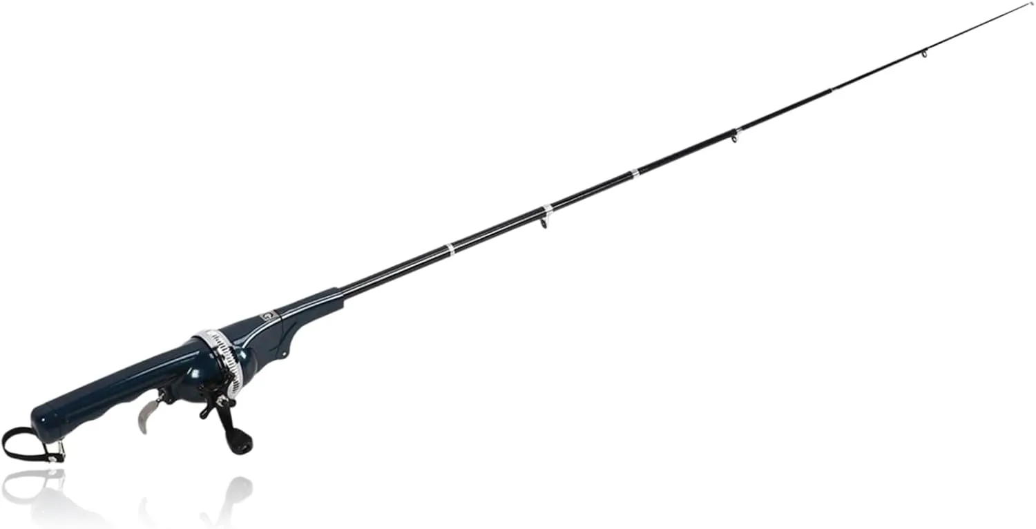 Fishing Rod, 131cm/51.6in Spinning Reel and Fishing Rod Combo Foldable Short Fishing Pole Reel Combo Fiberglass Integrated Fishing Reel for Fishing