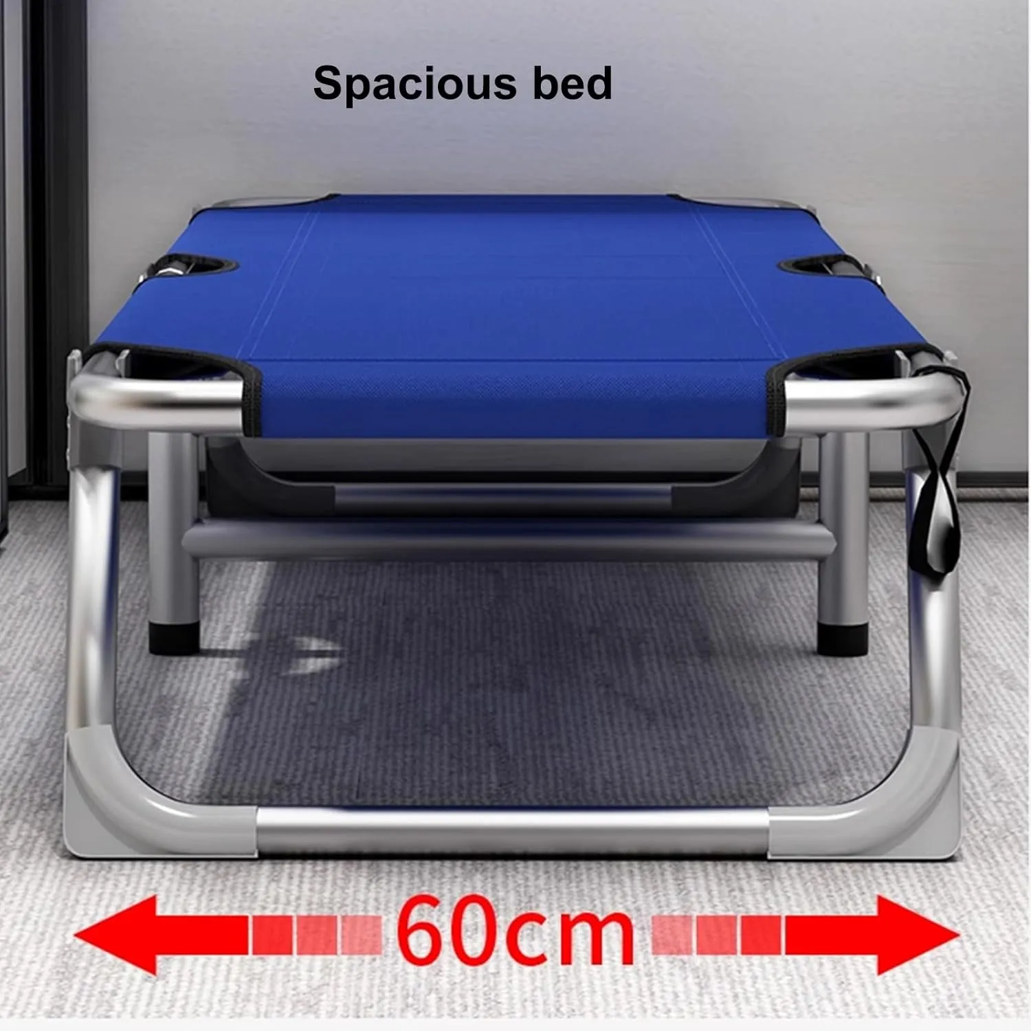 Fold Up Beds for Adults Steel Canvas Folding Bed, Portable Camping Bed, Easy Office Folding Bed with Pillow, Cotton Cushion for Office, Home and Outdoors(Green)