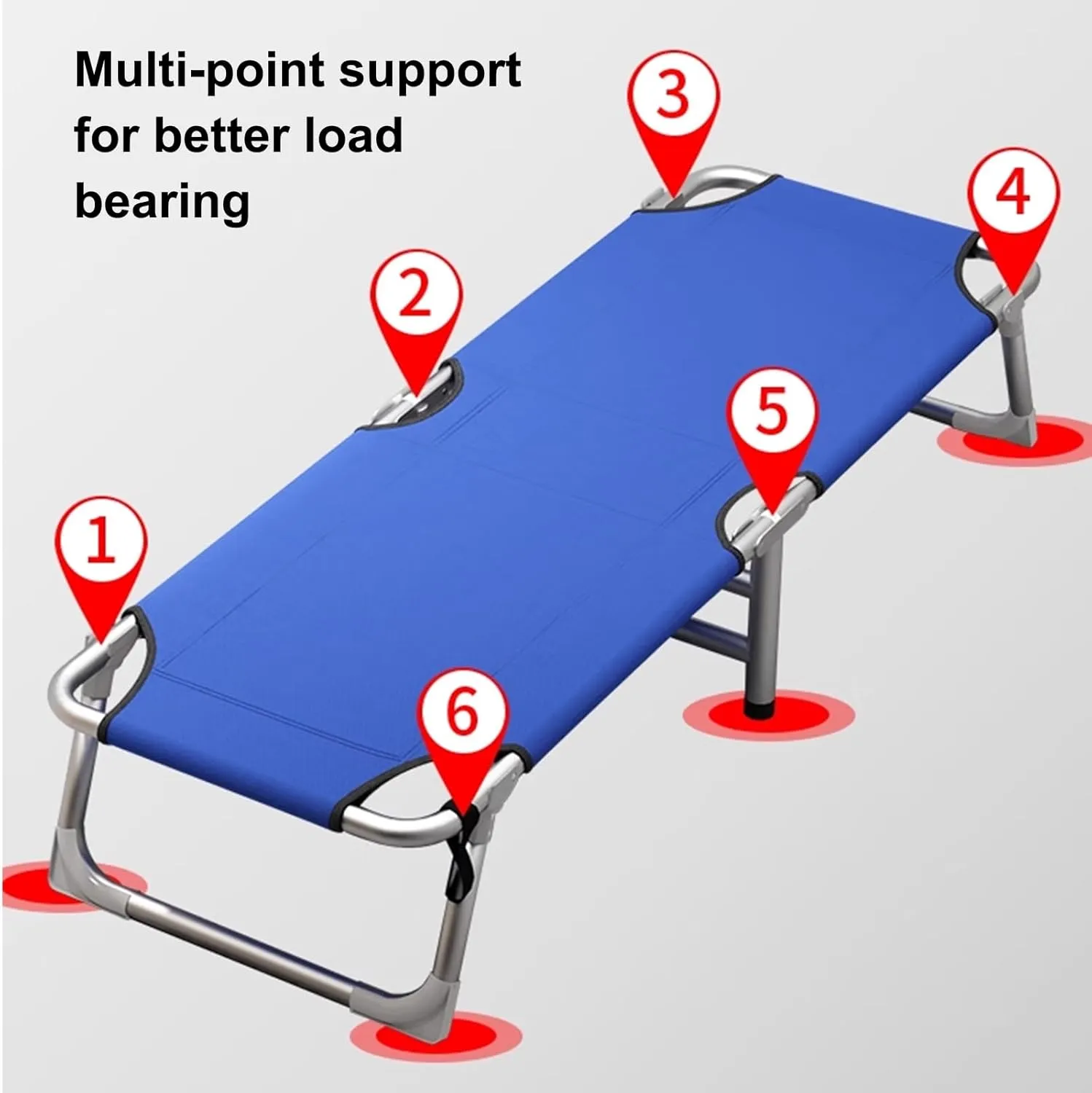 Fold Up Beds for Adults Steel Canvas Folding Bed, Portable Camping Bed, Easy Office Folding Bed with Pillow, Cotton Cushion for Office, Home and Outdoors(Green)
