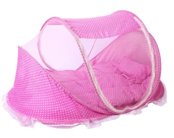 Foldable Baby Bed Net with Pillow Net 2pieces for Safe Sleep