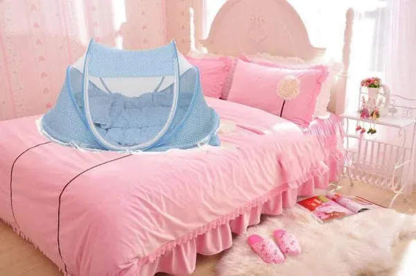 Foldable Baby Bed Net with Pillow Net 2pieces for Safe Sleep