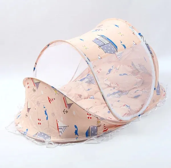 Foldable Baby Bed Net with Pillow Net 2pieces for Safe Sleep