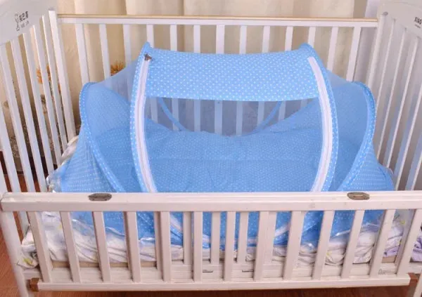 Foldable Baby Bed Net with Pillow Net 2pieces for Safe Sleep