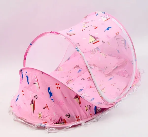 Foldable Baby Bed Net with Pillow Net 2pieces for Safe Sleep