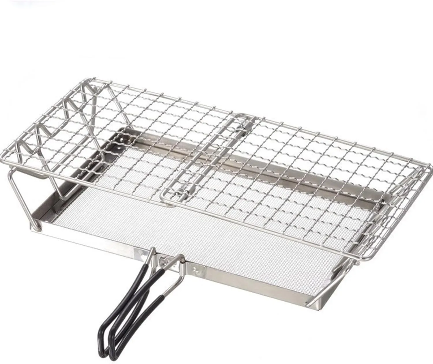 Foldable Bread Toaster Tray Stainless Steels Folding Grills with Adjusted Height BBQ Toaster Shelf Bread Toaster Grills