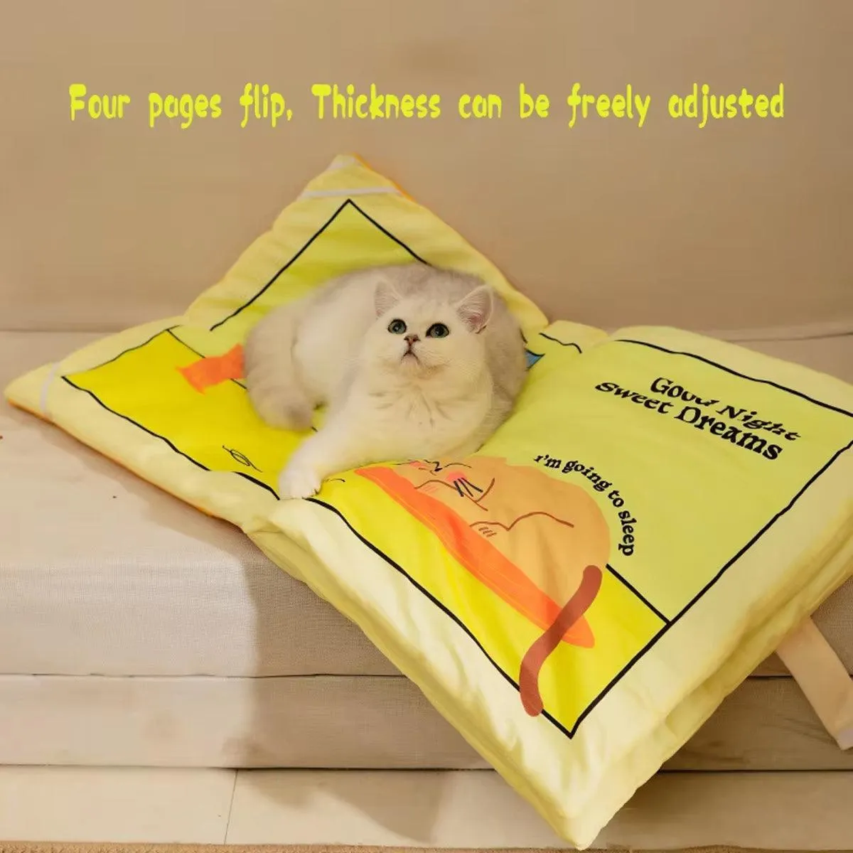 Foldable Cat Sleeping Mat Pet Bed Comfortable Soft Cushion for Cats and Kittens