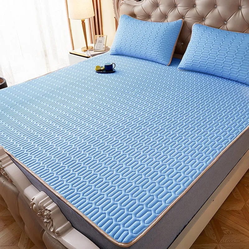 Foldable Cooling Latex Mattress Pad for Summer Cover Foldable Bed Mat Cool Sleeping Mattressair Conditioning Mat