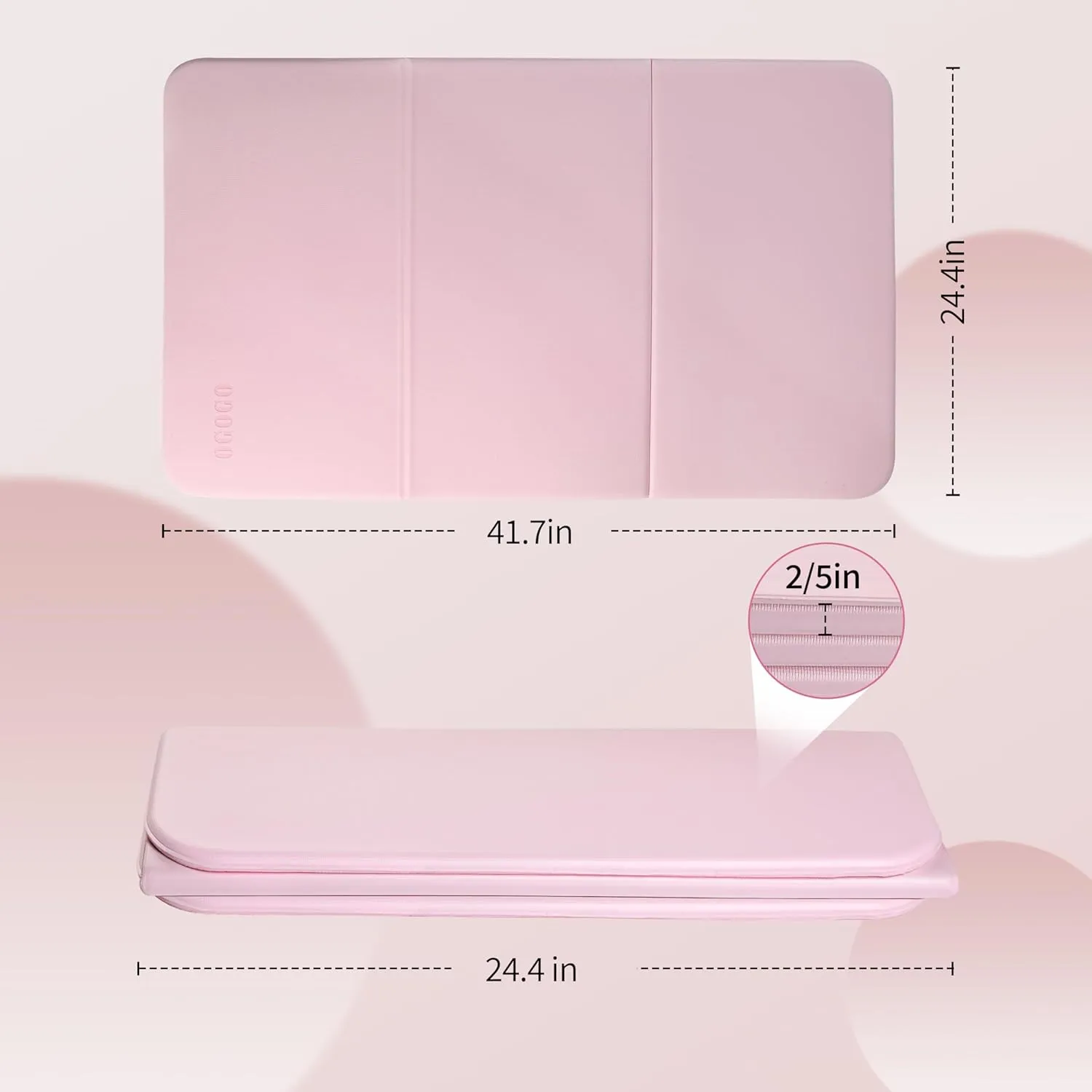 Foldable Exercise & Yoga Pad for Women Kids, 1.0" Thick Eco-Friendly Kneeling Pad & 13"x24" Push Up Mat, Non-Toxic POE Kids Play Mat, Lightweight Gym Cushion for Yoga, Pilates, Home