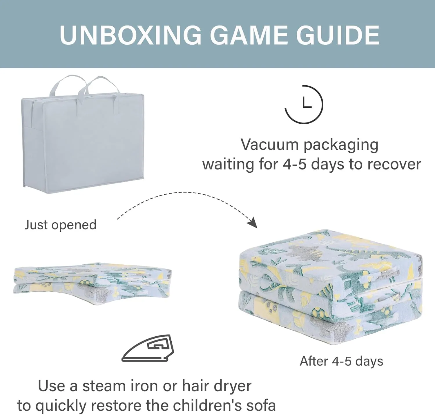 Foldable Floor Mattress for Kids, Glow in The Dark Toddler Washable Tri Folding Floor Nap Mat for Sleeping Daycare, Child Trifold Futon Sofa Bed with Storage Bag for Girls and Boys