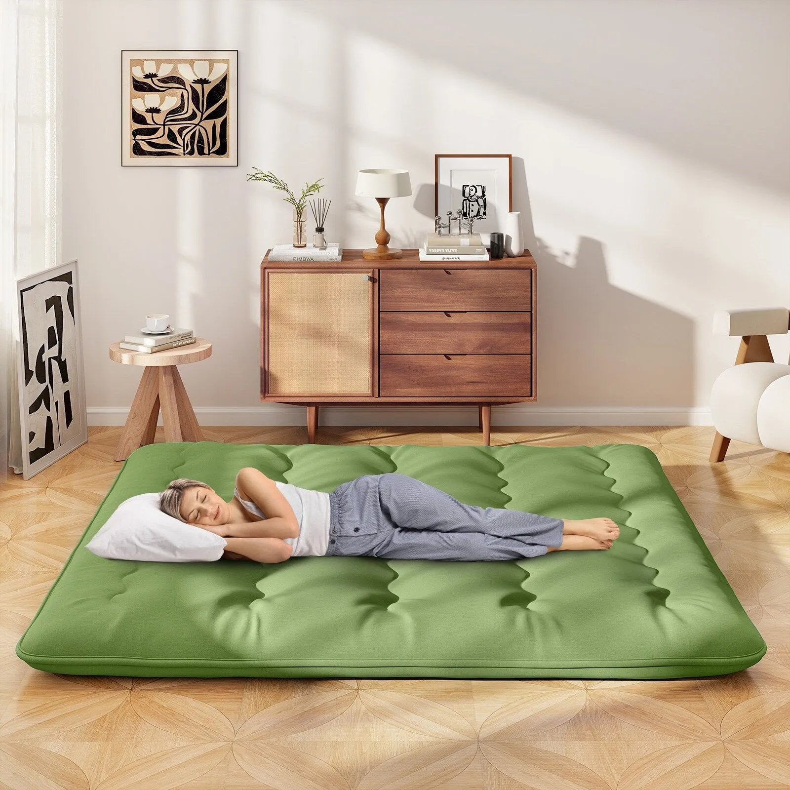 Foldable Floor Mattress for Sleeping with Storage Bag