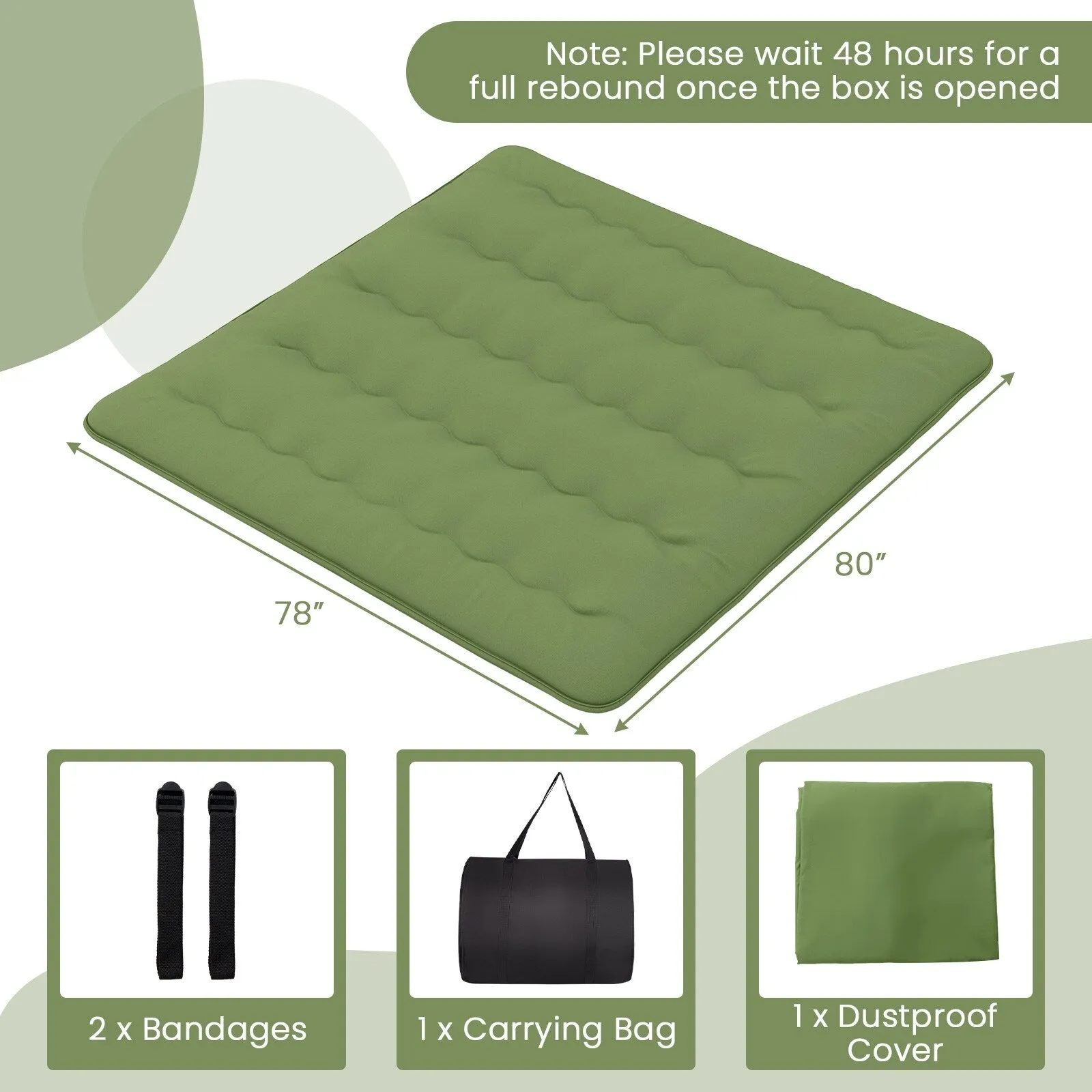 Foldable Floor Mattress for Sleeping with Storage Bag