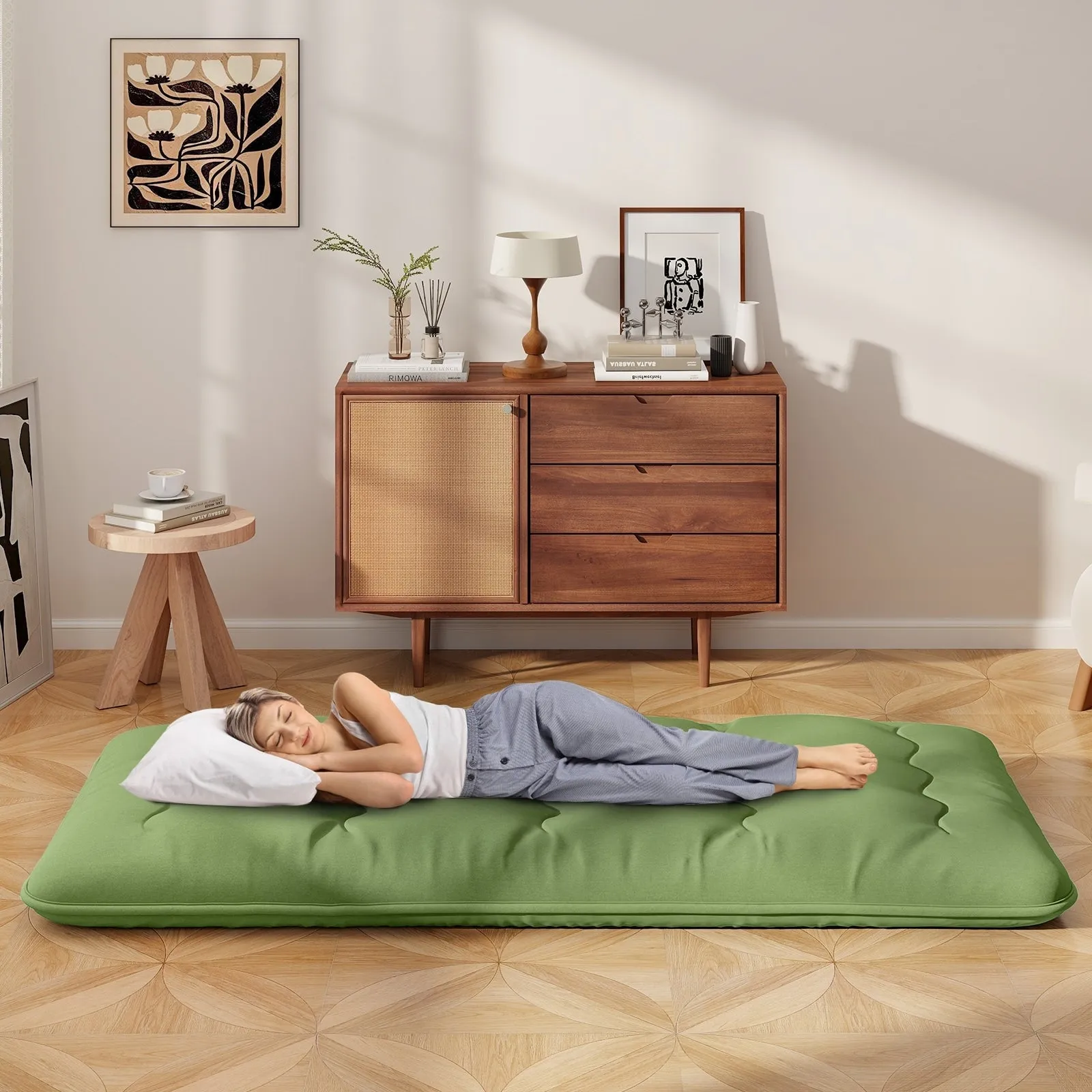 Foldable Floor Mattress for Sleeping with Storage Bag