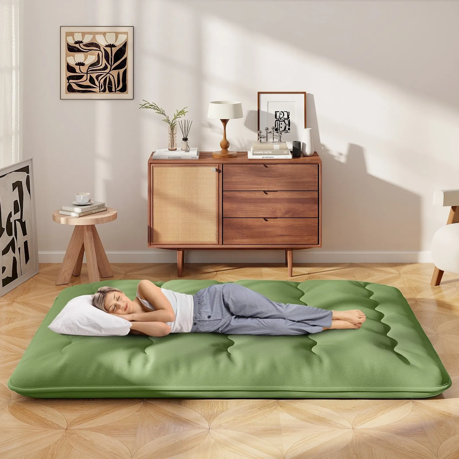 Foldable Floor Mattress for Sleeping with Storage Bag