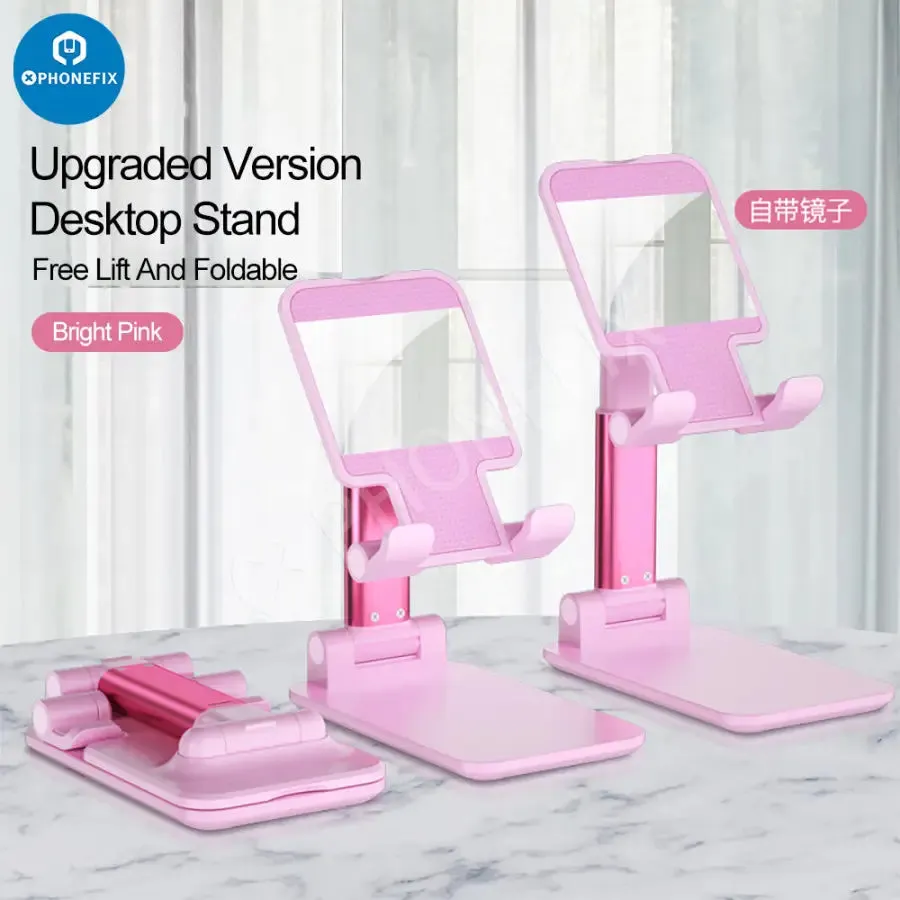 Foldable Tablet Phone Holder Stand Aluminum Alloy Desktop Bracket